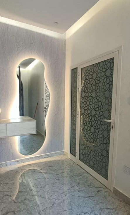 SAND BLAST DESIGN DOOR AND MIRROR